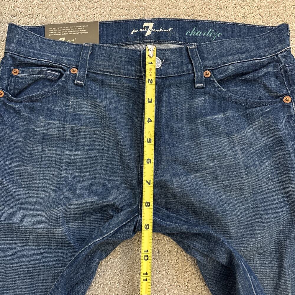 7 For All Mankind Charlize Slim Flare Jeans Women's Size 28 NWT Western Cowgirl - Picture 7 of 11